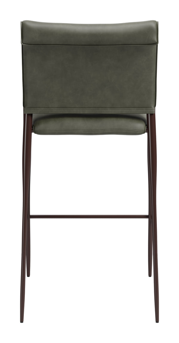 Freesia Set of 2 Faux Leather Barstools with Steel Legs for Kitchen Islands and Bar Areas