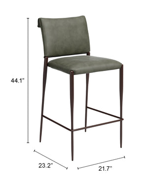 Freesia Set of 2 Faux Leather Barstools with Steel Legs for Kitchen Islands and Bar Areas