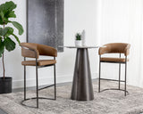 Marris Barstool - Gunmetal - Milliken Cognac 111155 Sunpan