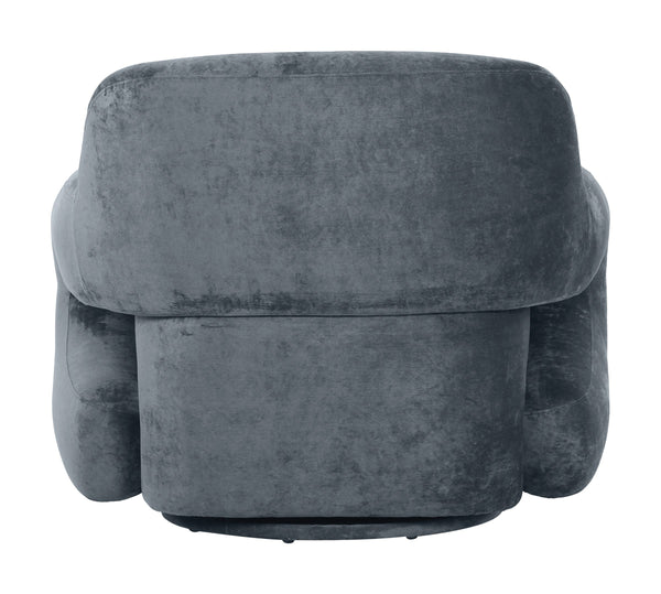 Boble Swivel Accent Chair Plush Velvet Upholstered Sculptural Lounge Seat for Living Room