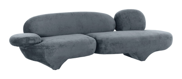 Zuo Modern Oblak Velvet Upholstered 3 Seat Sofa Modern Living Room Mdf Frame Lounge Piece 111163