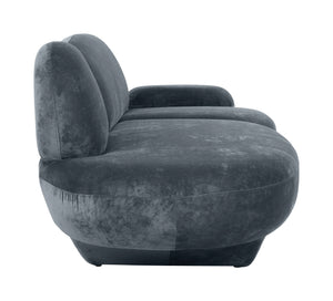 Oblak Velvet Upholstered 3 Seat Sofa Modern Living Room Mdf Frame Lounge Piece