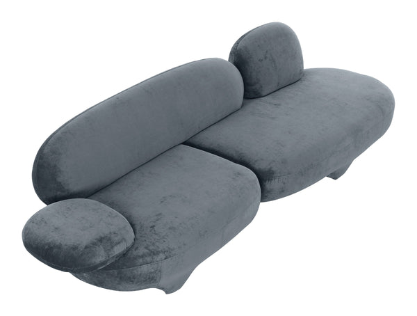 Oblak Velvet Upholstered 3 Seat Sofa Modern Living Room Mdf Frame Lounge Piece