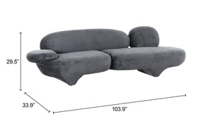 Oblak Velvet Upholstered 3 Seat Sofa Modern Living Room Mdf Frame Lounge Piece