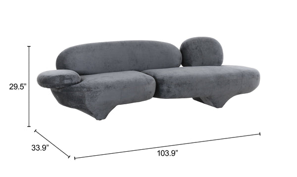 Oblak Velvet Upholstered 3 Seat Sofa Modern Living Room Mdf Frame Lounge Piece