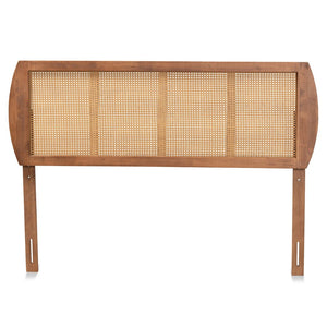 Baxton Studio Baxton Studio Mid-Century Modern Ash Walnut Headboard with Woven Rattan for Stylish Bedroom Upgrade Harris Queen MG9734-Ash Walnut Rattan-HB-Queen