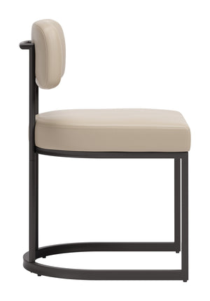 Velar Faux Leather Dining Chair Set Modern Padded Contoured Seat with Steel Base Legs