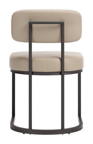 Velar Faux Leather Dining Chair Set Modern Padded Contoured Seat with Steel Base Legs