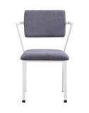 English Elm Grey and White Dining Chair With Padded Seat (Set Of 2)