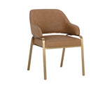 Malachi Dining Armchair - Milliken Cognac 111202 Sunpan