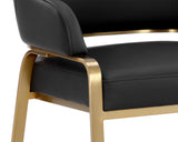 Malachi Dining Armchair - Milliken Black 111203 Sunpan