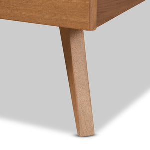 Baxton Studio Baxton Studio Modern Walnut Brown Platform Bed with Spindle Headboard for Stylish Bedrooms Emiko Full Emiko-Ash Walnut-Full