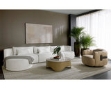 Laken Sofa Chaise - Laf - Copenhagen White 111215 Sunpan