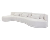 Laken Sofa Chaise - Laf - Copenhagen White 111215 Sunpan