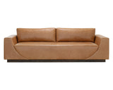 Anakin Sofa - Dark Brown - Tuscany Cognac Leather 111218 Sunpan