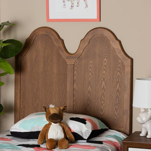 Baxton Studio Baxton Studio Tobin Vintage Arched Headboard in Warm Ash Walnut for Classic Bedroom Elegance Twin MG9738-Ash Walnut-HB-Twin