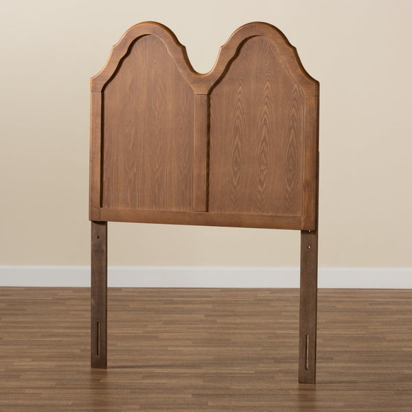 Baxton Studio Baxton Studio Tobin Vintage Arched Headboard in Warm Ash Walnut for Classic Bedroom Elegance Twin MG9738-Ash Walnut-HB-Twin