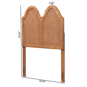 Baxton Studio Baxton Studio Tobin Vintage Arched Headboard in Warm Ash Walnut for Classic Bedroom Elegance Twin MG9738-Ash Walnut-HB-Twin