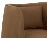 Emilie Swivel Lounge Chair - Nubuck Caramel Leather 111250 Sunpan