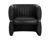 Tryor Lounge Chair - Vintage Black Night Leather 111261 Sunpan