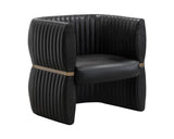 Tryor Lounge Chair - Vintage Black Night Leather 111261 Sunpan