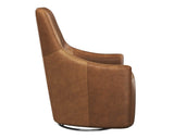 Carmine Swivel Lounge Chair - Cognac Leather 111264 Sunpan