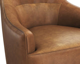 Carmine Swivel Lounge Chair - Cognac Leather 111264 Sunpan