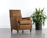 Florenzi Lounge Chair - Cognac Leather 111268 Sunpan