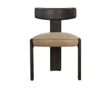 Horton Dining Chair - Dark Brown - Sahara Sand Leather 111316 Sunpan