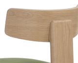 Horton Dining Chair - Rustic Oak - Forest Green 111317 Sunpan