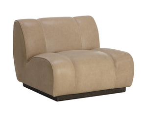 Blaise Swivel Lounge Chair - Sahara Sand Leather 111320 Sunpan