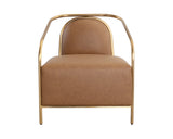 Cicero Lounge Chair - Milliken Cognac 111329 Sunpan