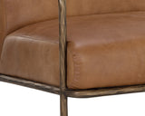 Lathan Lounge Chair - Tan Leather 111358 Sunpan