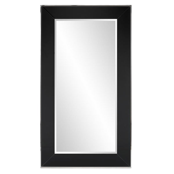 Howard Elliott Devon Mirror - Stunning Rectangular Design With Beveled Glass And Stainless Steel Trim For Any Room Black Stainless Steel ,Glass 11136-howard-elliott