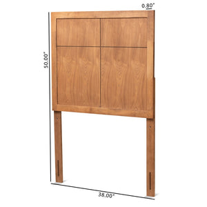 Baxton Studio Baxton Studio Monroe Modern Rustic Wood Headboard in Ash Walnut Finish for Stylish Bedroom Decor Twin MG9746-Ash Walnut-HB-Twin
