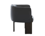 Trine Lounge Chair - Dark Brown - Vintage Black Night Leather 111408 Sunpan