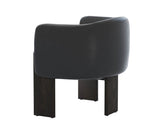 Trine Lounge Chair - Dark Brown - Vintage Black Night Leather 111408 Sunpan