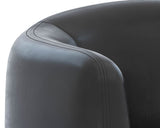 Trine Lounge Chair - Dark Brown - Vintage Black Night Leather 111408 Sunpan