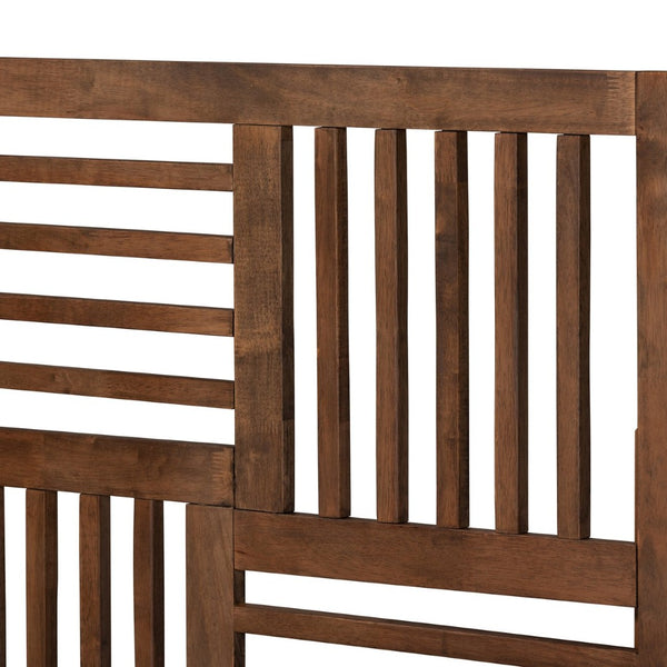 Baxton Studio Baxton Studio Gemma Twin Size Platform Bed - Mid-Century Modern Walnut Finish with Adjustable Headboard Gemma-Ash Walnut-Twin
