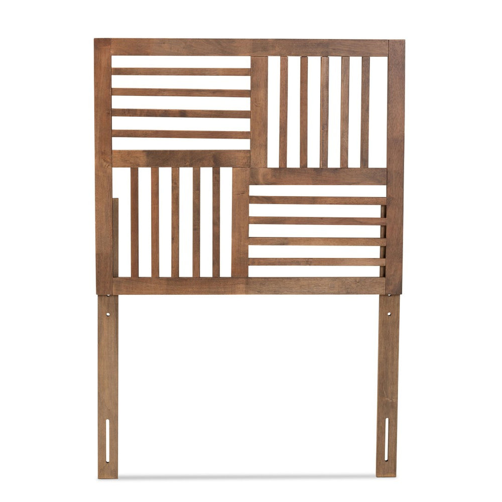 Baxton Studio Baxton Modern Slatted Wood Headboard in Ash Walnut Finish - Stylish and Adjustable Twin Bedroom Focal Point Adler Twin MG9747-Ash Walnut-HB-Twin