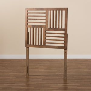 Baxton Studio Baxton Modern Slatted Wood Headboard in Ash Walnut Finish - Stylish and Adjustable Twin Bedroom Focal Point Adler Twin MG9747-Ash Walnut-HB-Twin