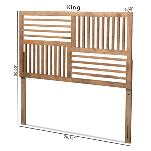 Baxton Studio Baxton Studio Adler King Size Headboard - Modern Ash Walnut Design with Adjustable Height & Support MG9747-Ash Walnut-HB-King