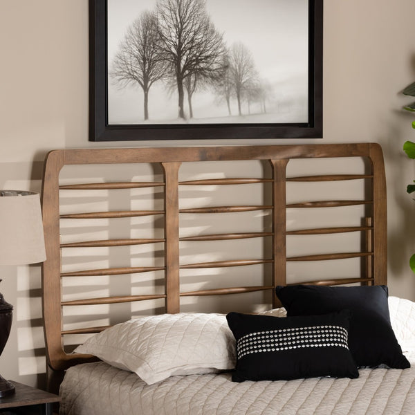 Baxton Studio Baxton Studio Carolyn Mid-Century Modern Ash Walnut Headboard for Cozy, Stylish Bedrooms Full MG9749-Ash Walnut-HB-Full