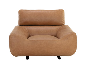 Sunpan Paget Italian Leather Glider Lounge Chair with Locking Mechanism for Modern Living 111480