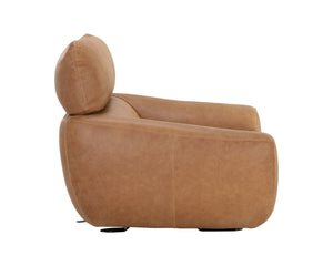 Sunpan Paget Italian Leather Glider Lounge Chair with Locking Mechanism for Modern Living 111480