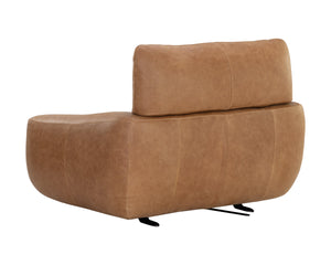 Sunpan Paget Italian Leather Glider Lounge Chair with Locking Mechanism for Modern Living 111480