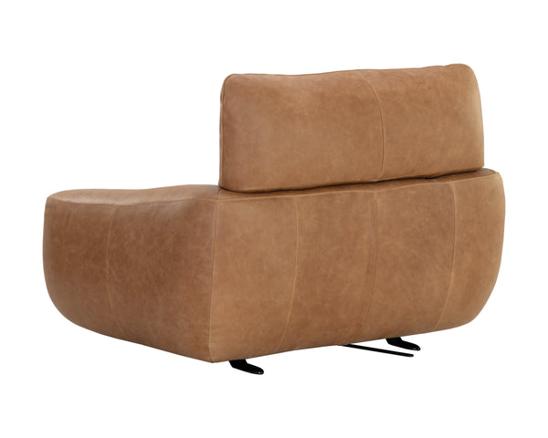 Sunpan Paget Italian Leather Glider Lounge Chair with Locking Mechanism for Modern Living 111480