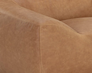 Sunpan Paget Italian Leather Glider Lounge Chair with Locking Mechanism for Modern Living 111480