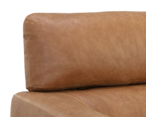 Sunpan Paget Italian Leather Glider Lounge Chair with Locking Mechanism for Modern Living 111480