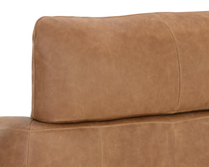 Sunpan Paget Italian Leather Glider Lounge Chair with Locking Mechanism for Modern Living 111480